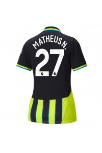 Manchester City Matheus Nunes #27 Voetbaltruitje Uit tenue Dames 2024-25 Korte Mouw